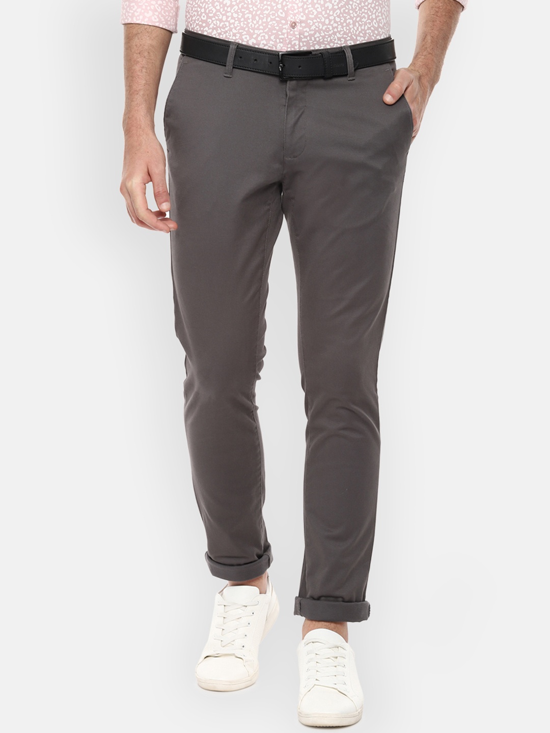 

Van Heusen Sport Men Grey Slim Fit Solid Chinos