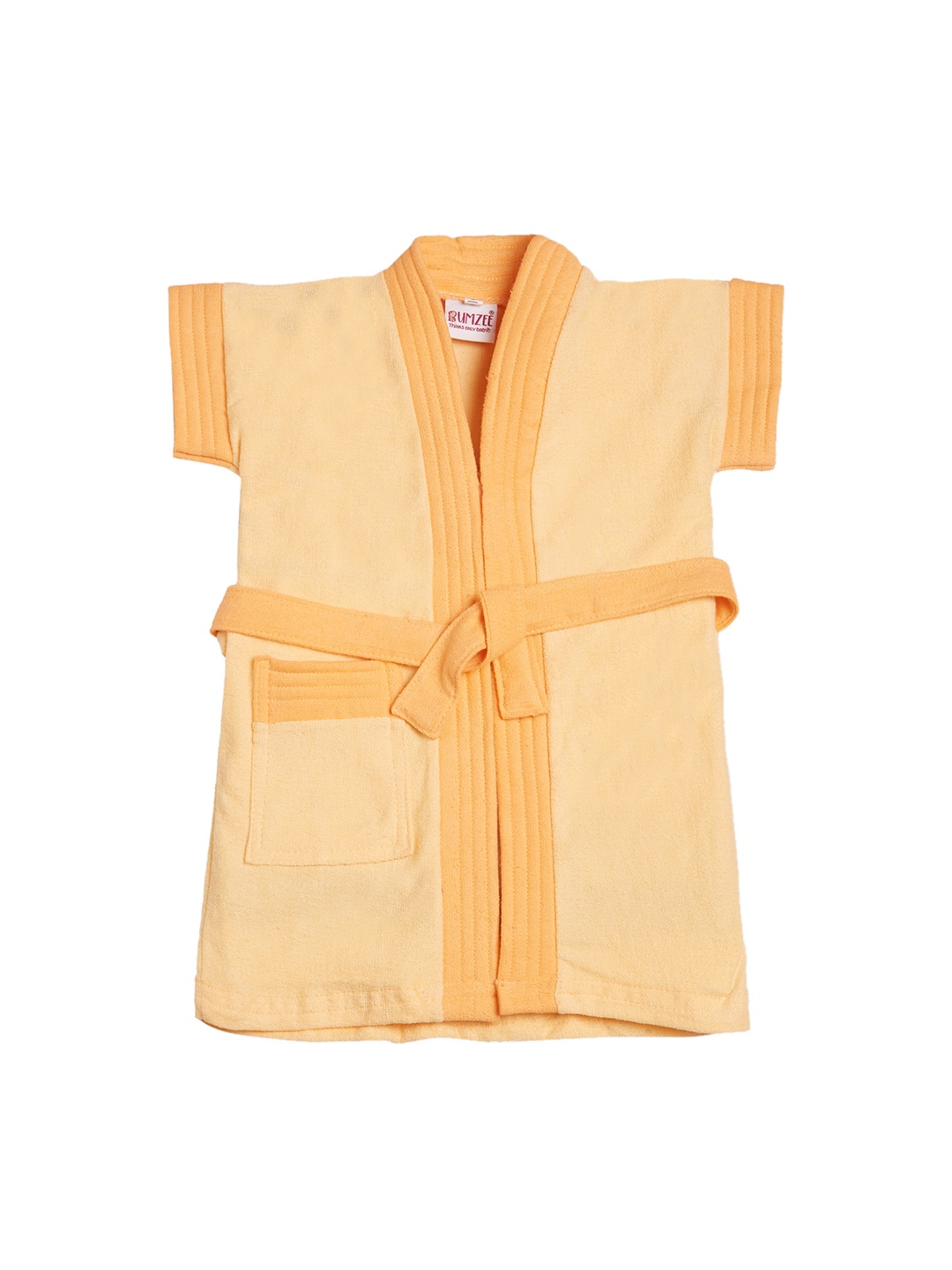 

BUMZEE Kids Orange Solid Bath Robe