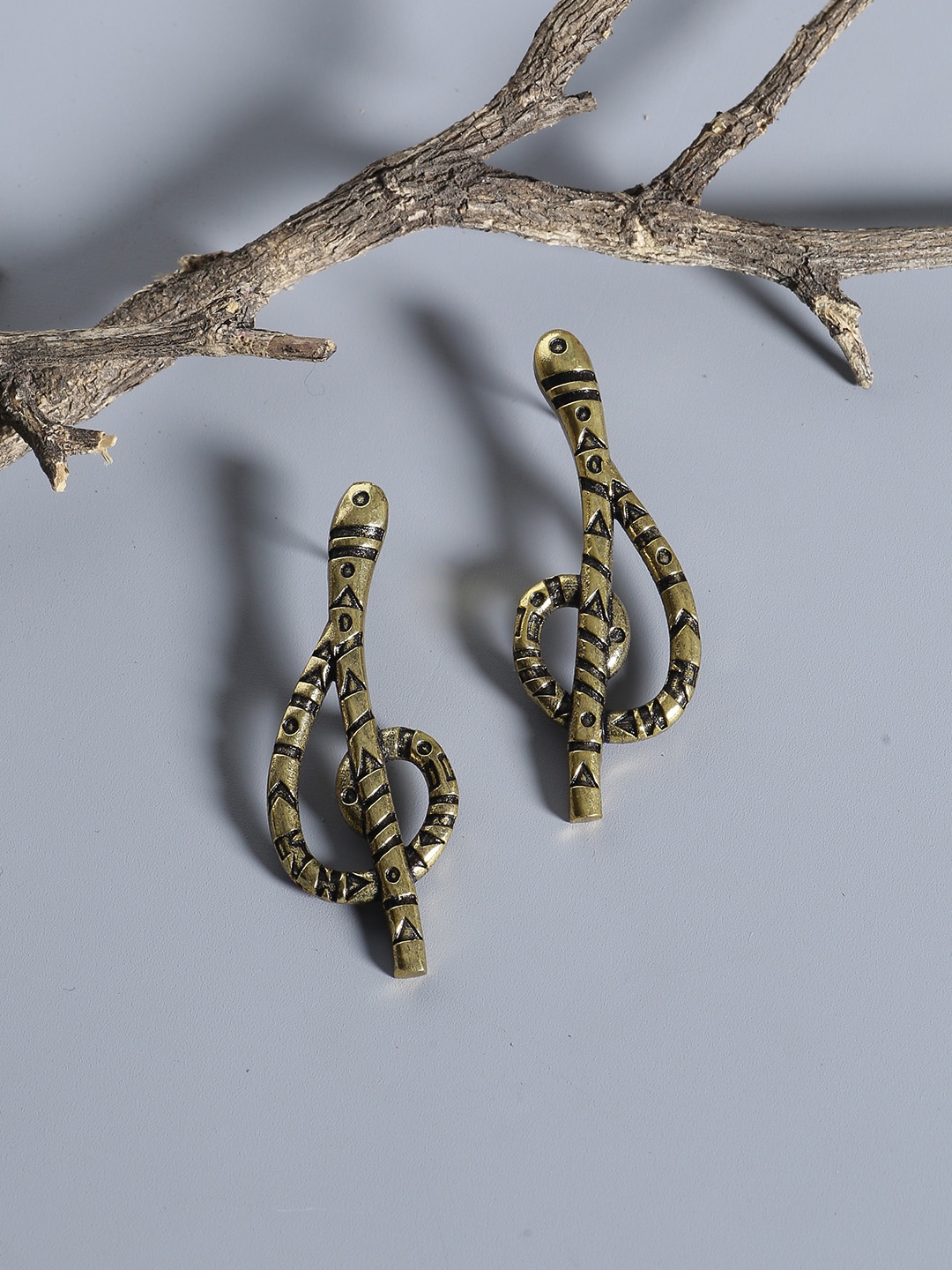 

Voylla Gold-Toned Classic Drop Earrings