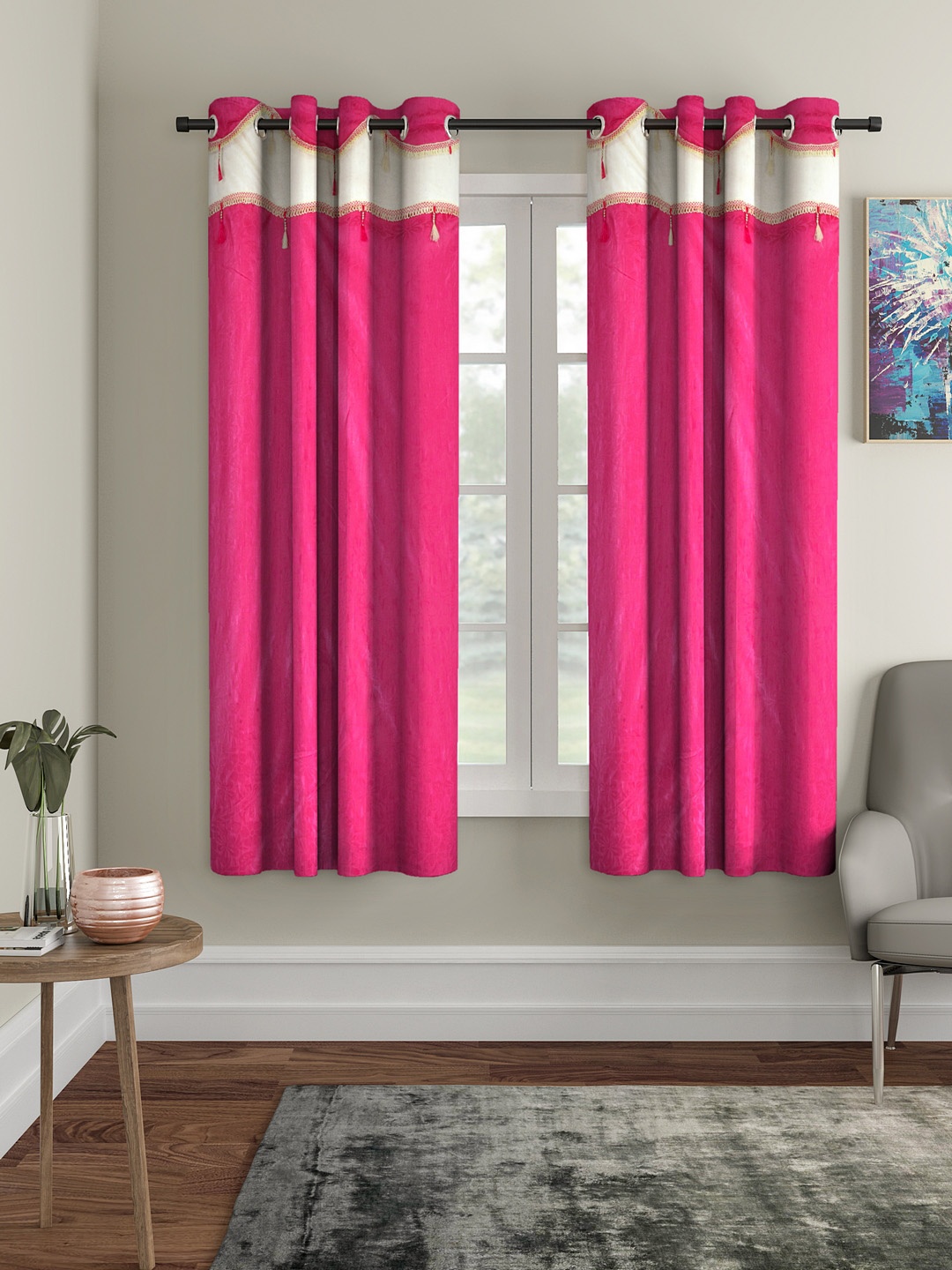 

Cortina Pink Set of 2 Window Curtains