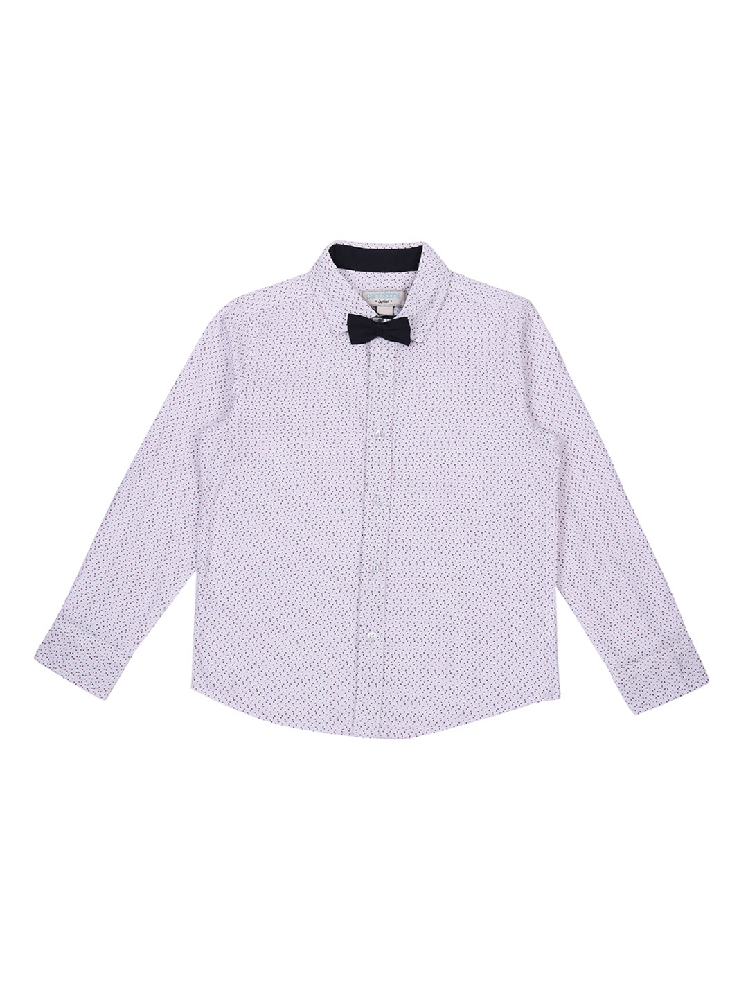 

Pantaloons Junior Boys White Regular Fit Printed Party Shirt