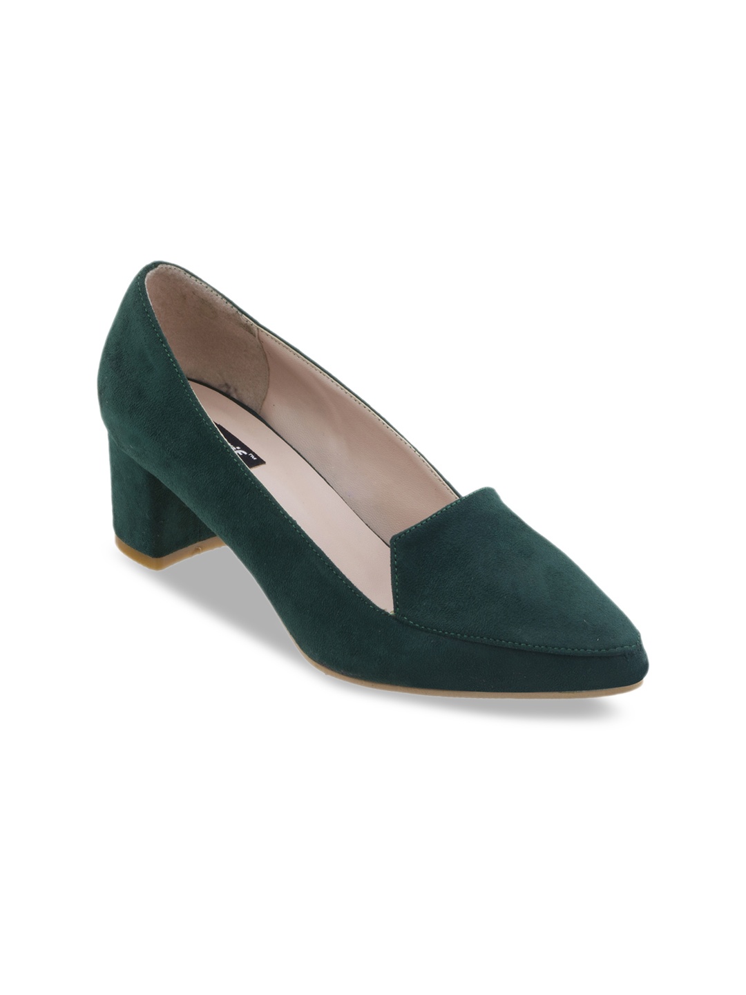 

Sherrif Shoes Women Green Solid Pumps