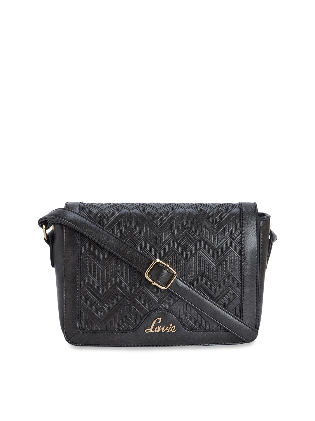 

Lavie Black Textured Sling Bag