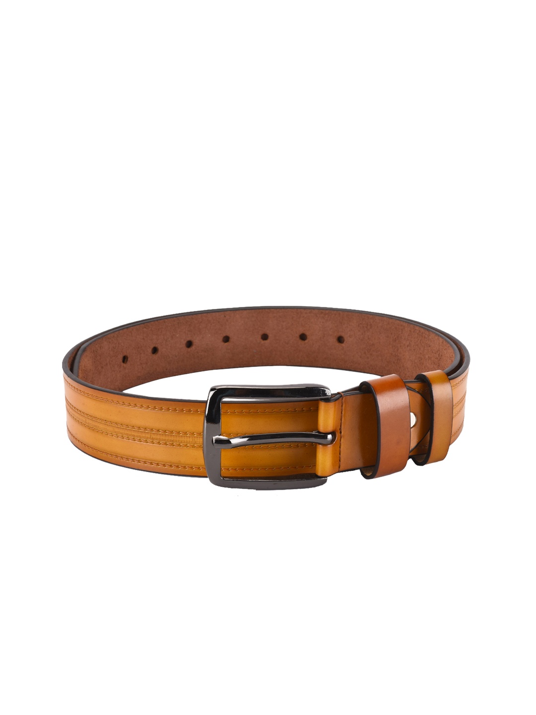 

BuckleUp Men Tan Brown Textured Belt