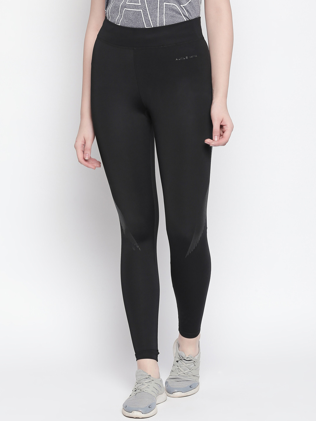 

Ajile by Pantaloons Women Black Solid Tights