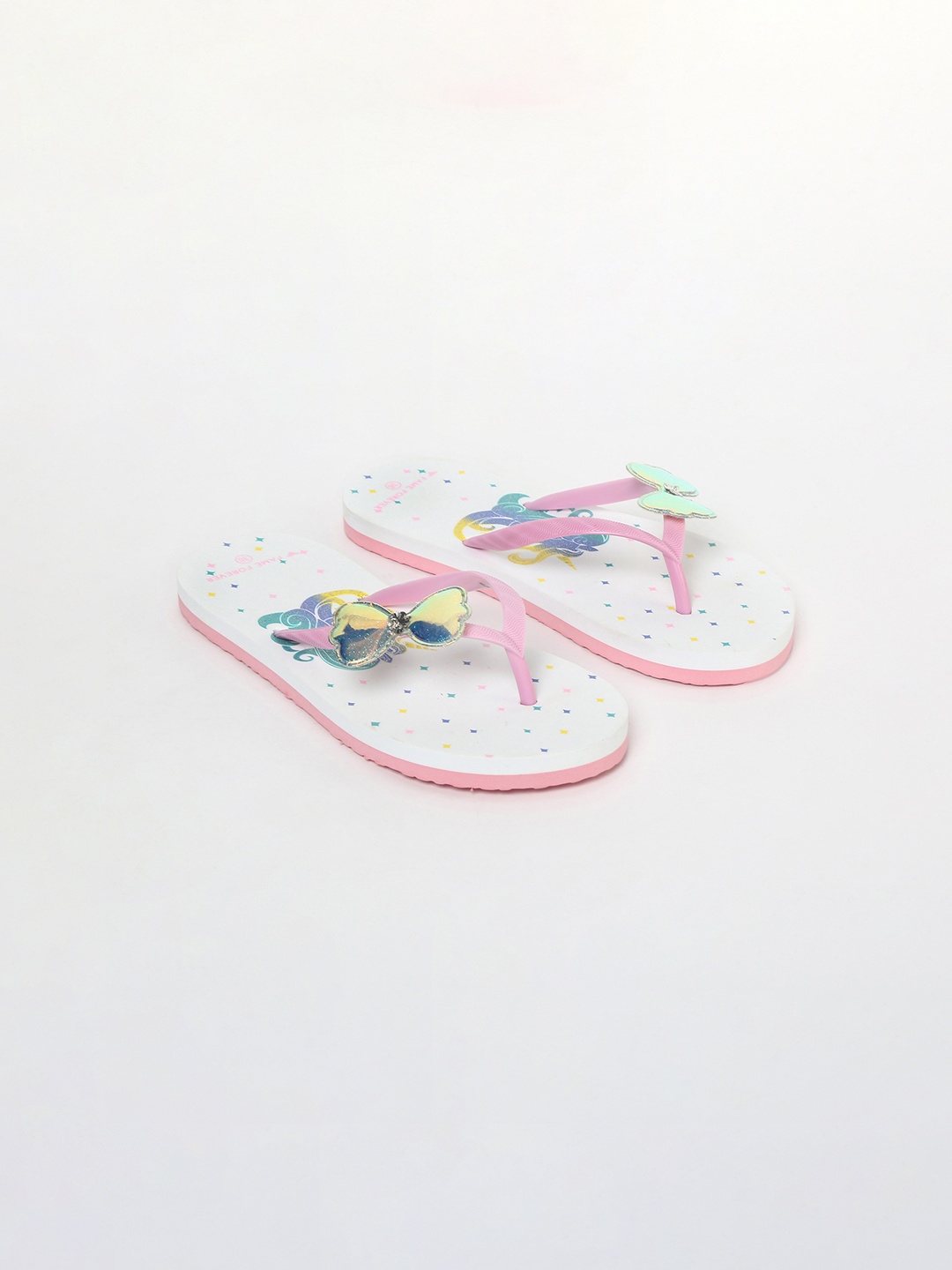 

Fame Forever by Lifestyle Girls Pink & White Textured Thong Flip-Flops