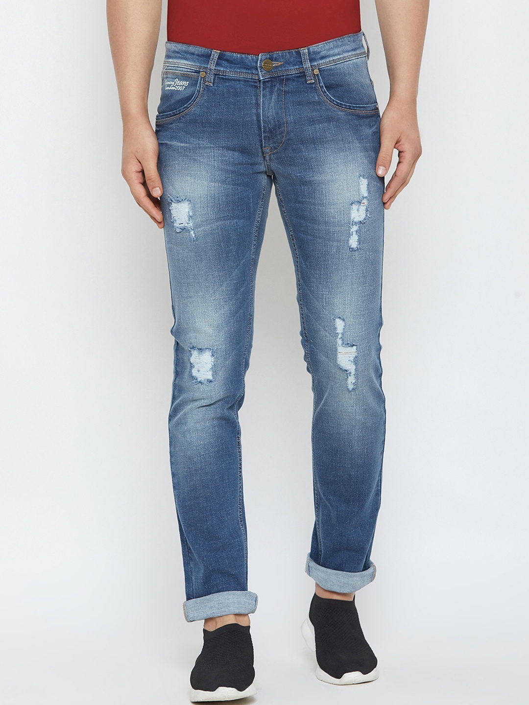 

Canary London Men Blue Slim Fit Low-Rise Highly Distressed Stretchable Jeans