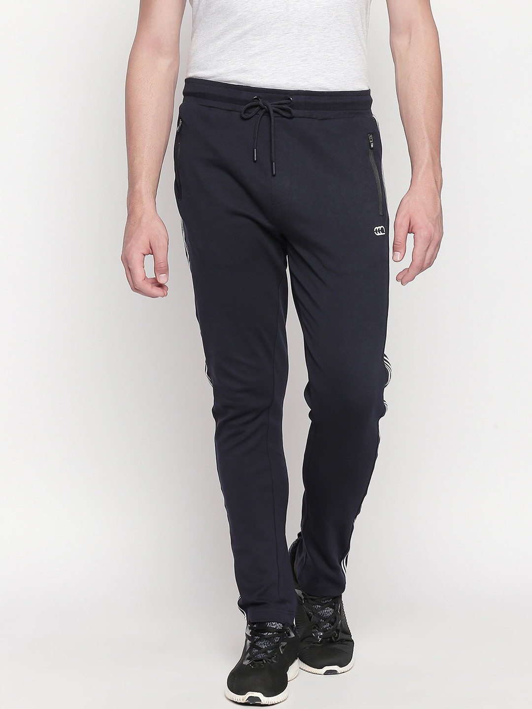 

Ajile by Pantaloons Men Navy Blue Solid Track Pants