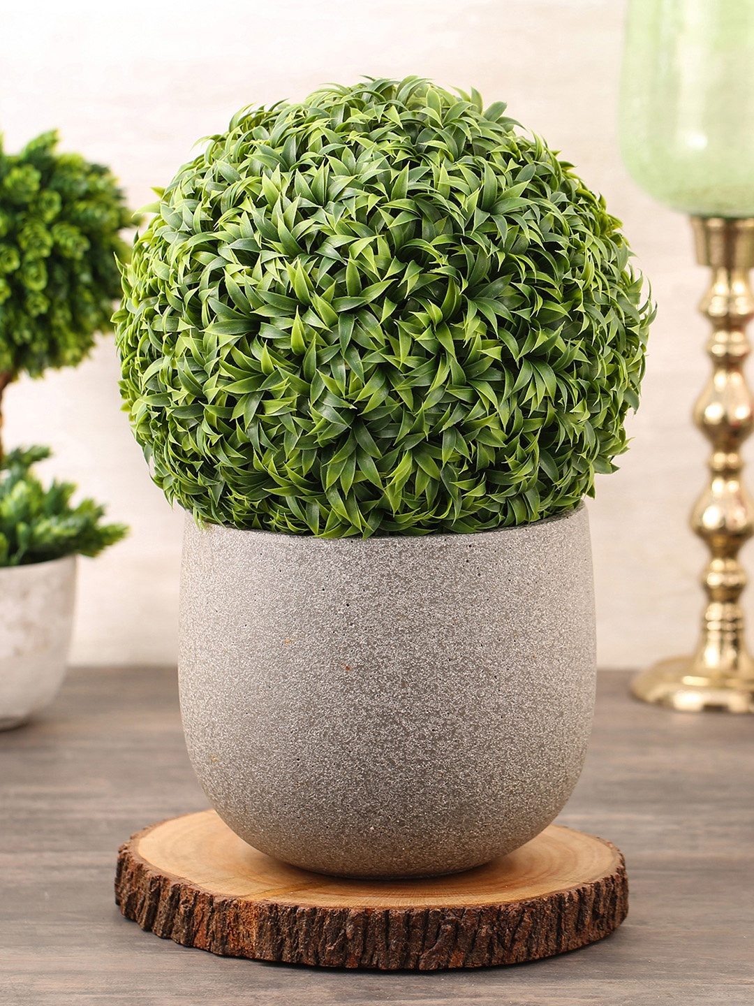 

Pure Home and Living Green Artificial Mini Vanilla Ball Plant