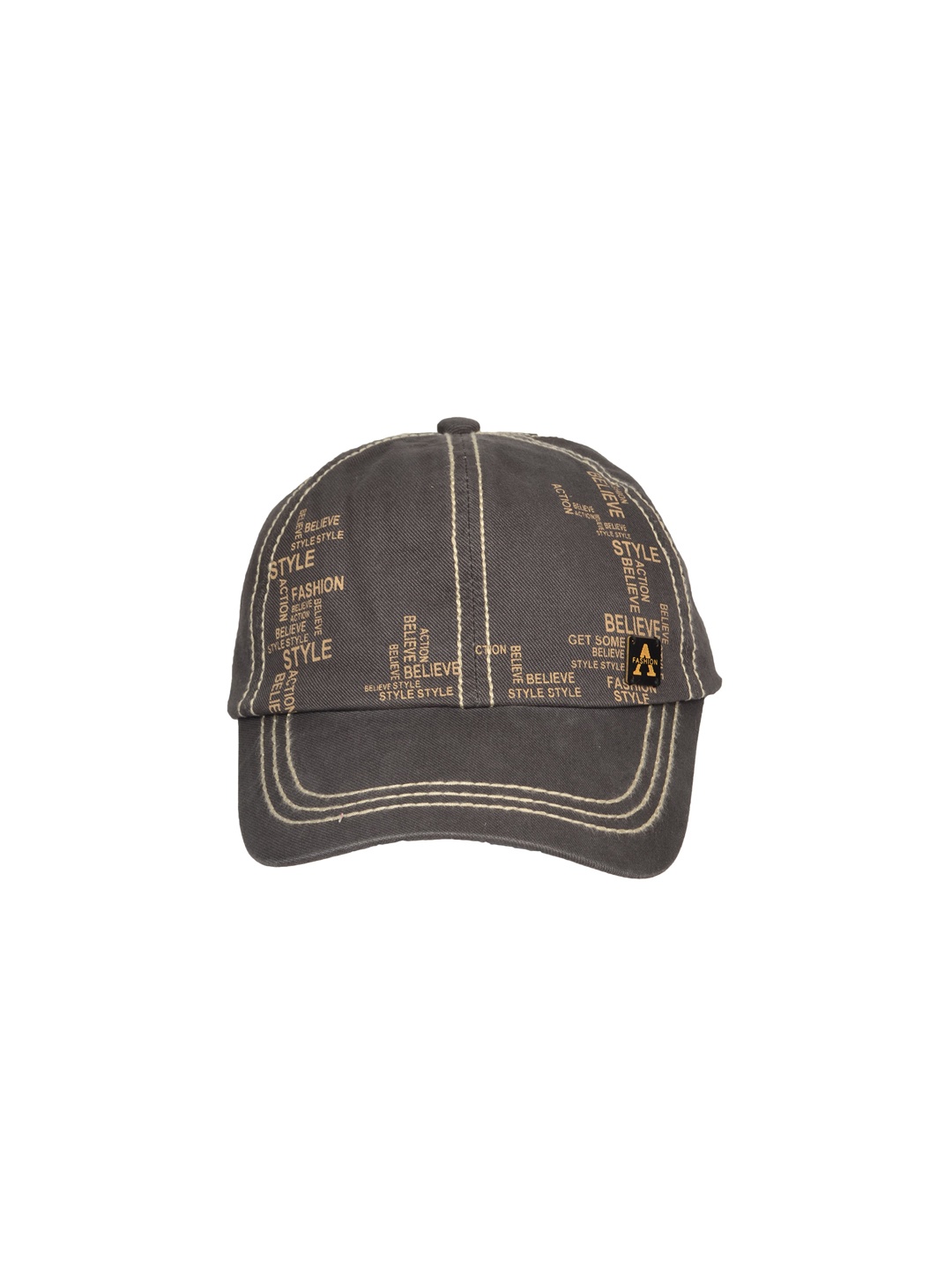 

FabSeasons Men Charcoal Grey Printed Baseball Cap