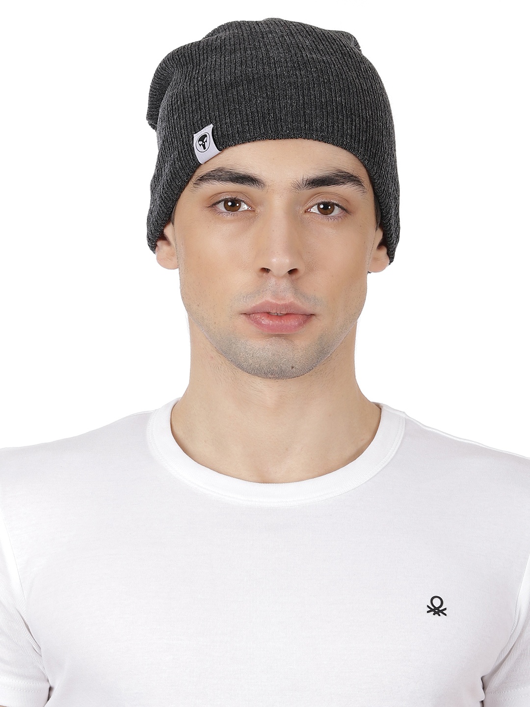 

Punisher Men Charcoal Grey Punisher Beanie