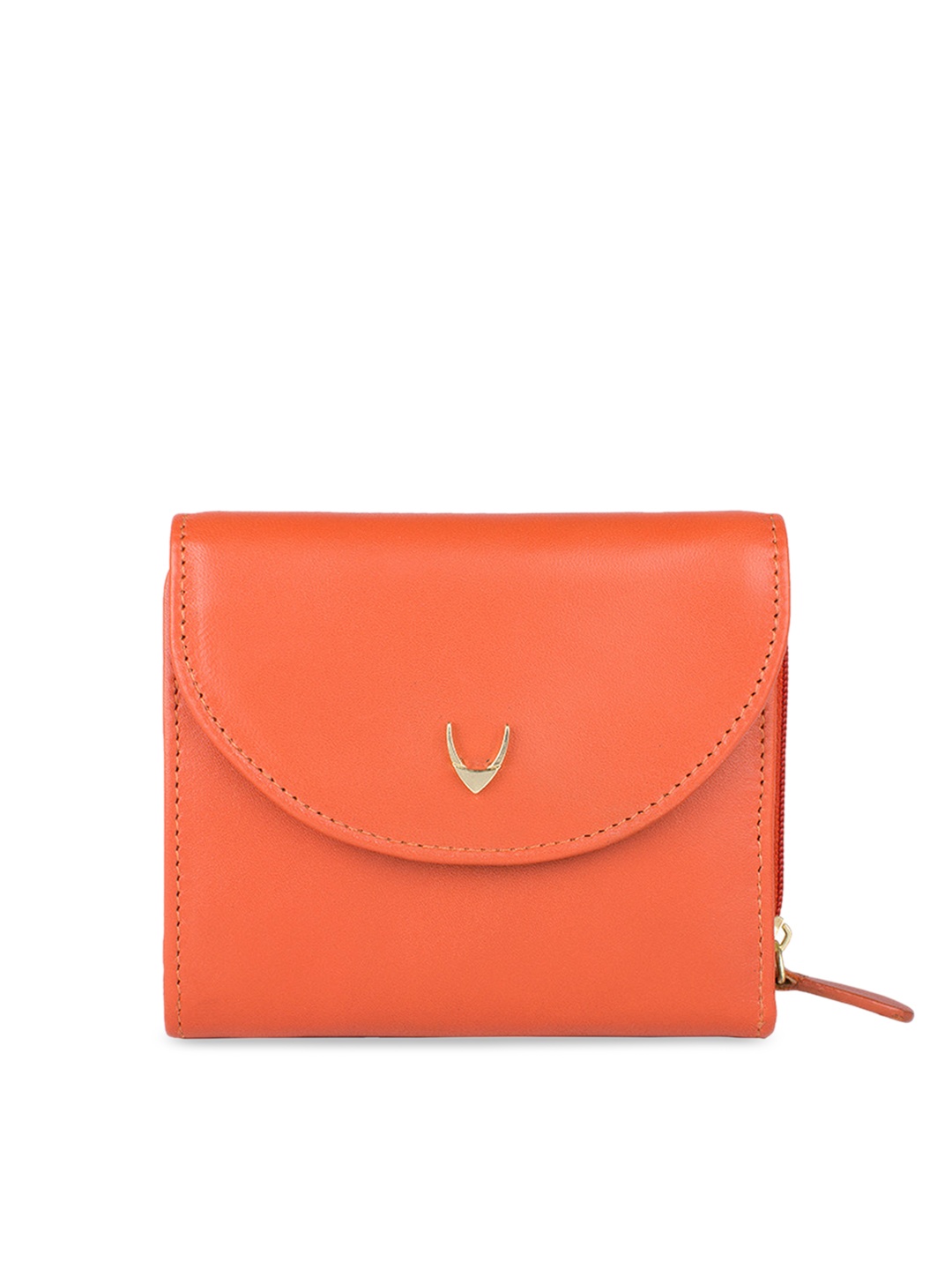 

Hidesign Women Orange Solid Leather Two Fold Wallet