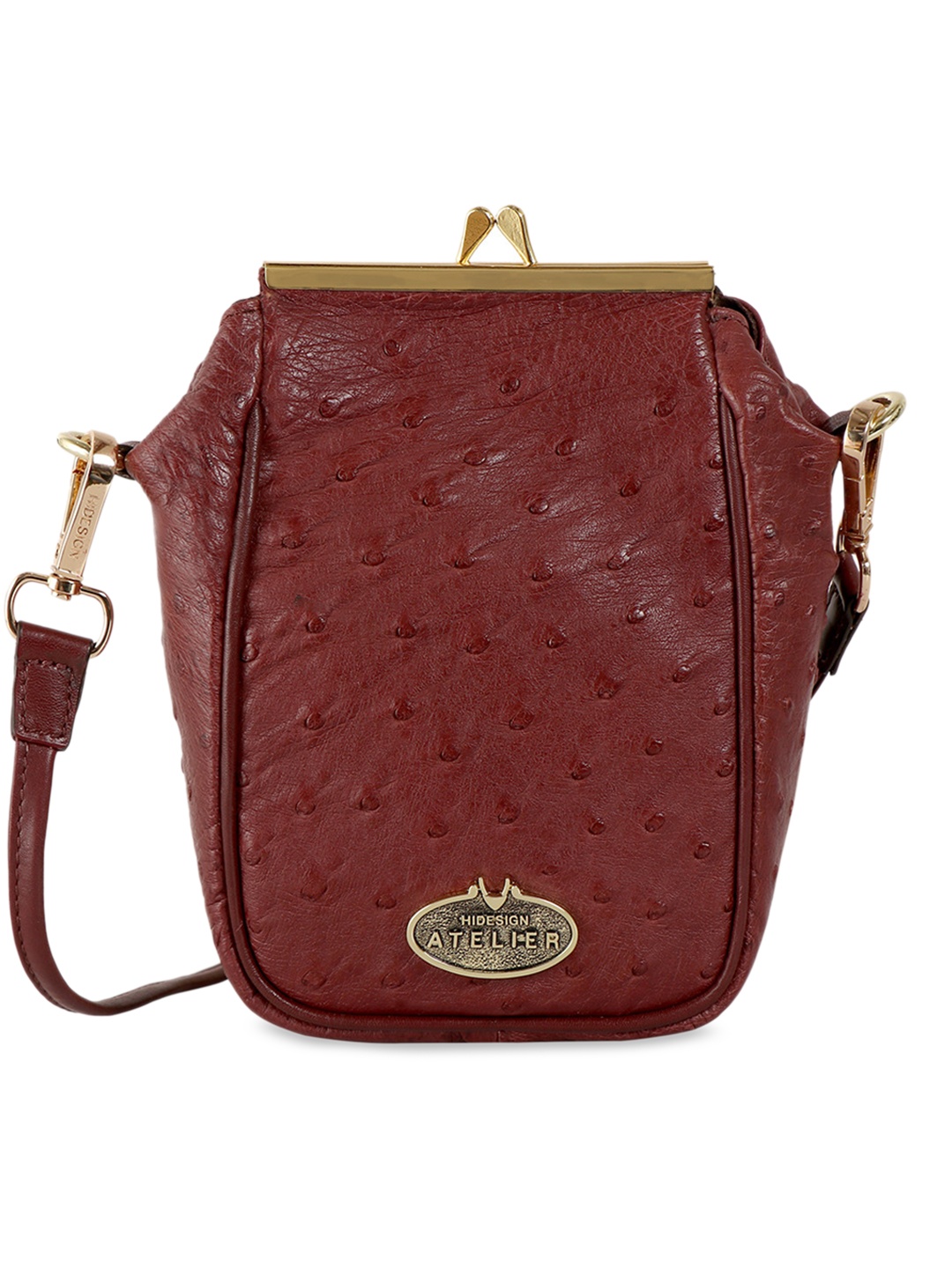 

Hidesign Brown Textured Sling Bag