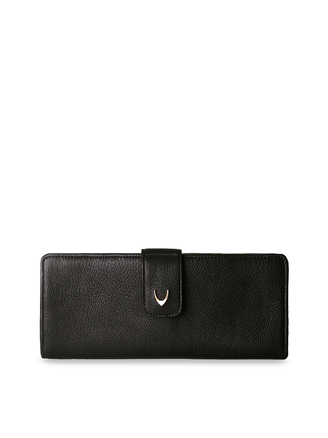 

Hidesign Women Black Solid Leather Two Fold Wallet