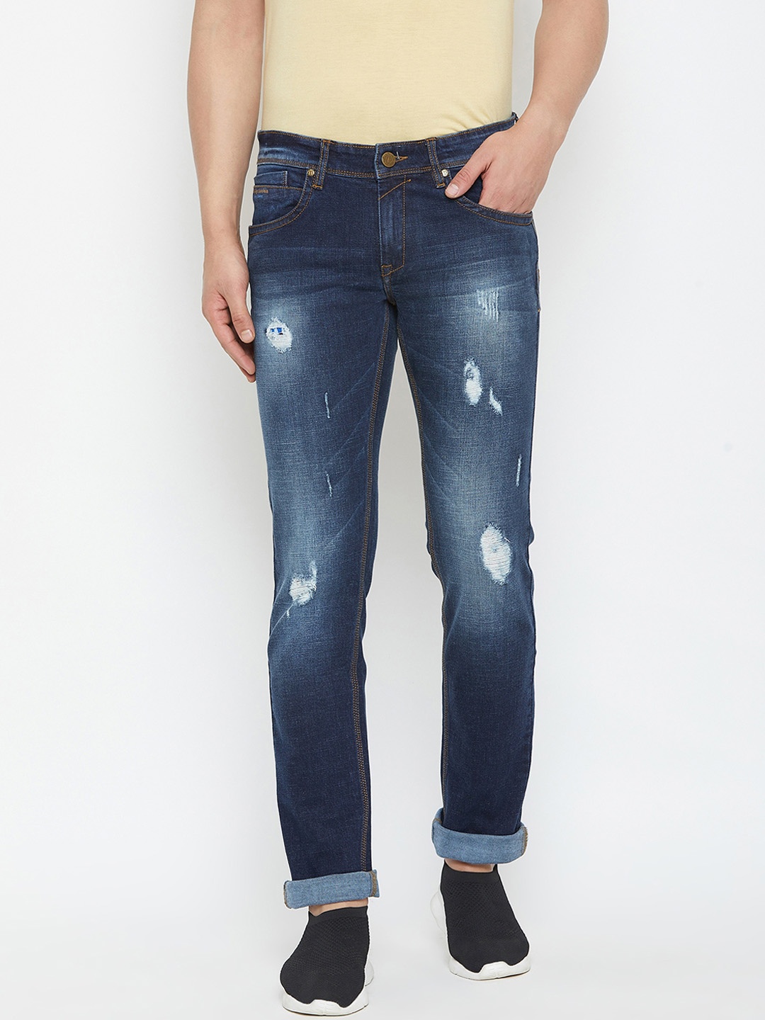 

Canary London Men Blue Slim Fit Low-Rise Highly Distressed Stretchable Jeans