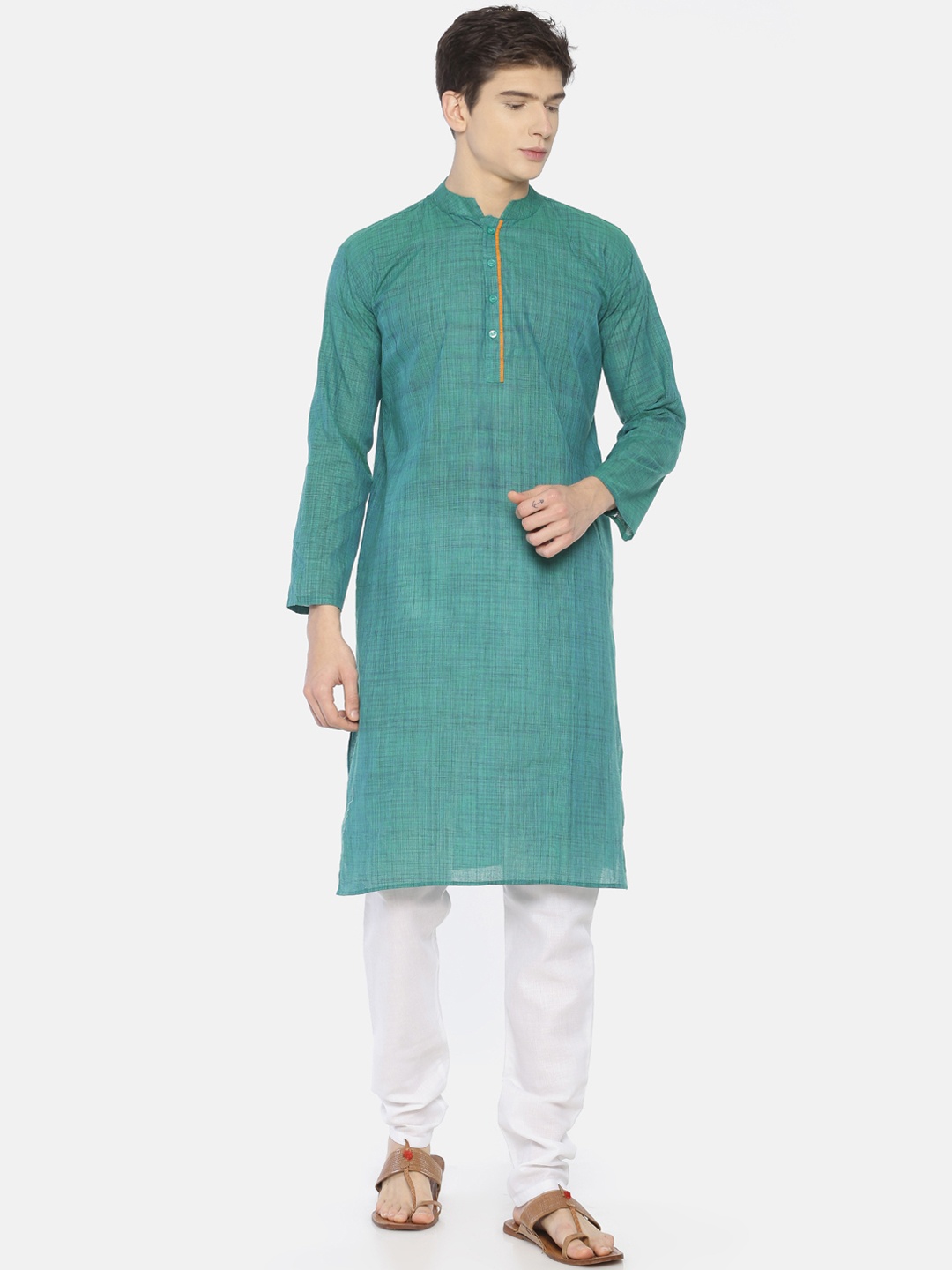

PAROKSH Men Blue Solid Straight Kurta