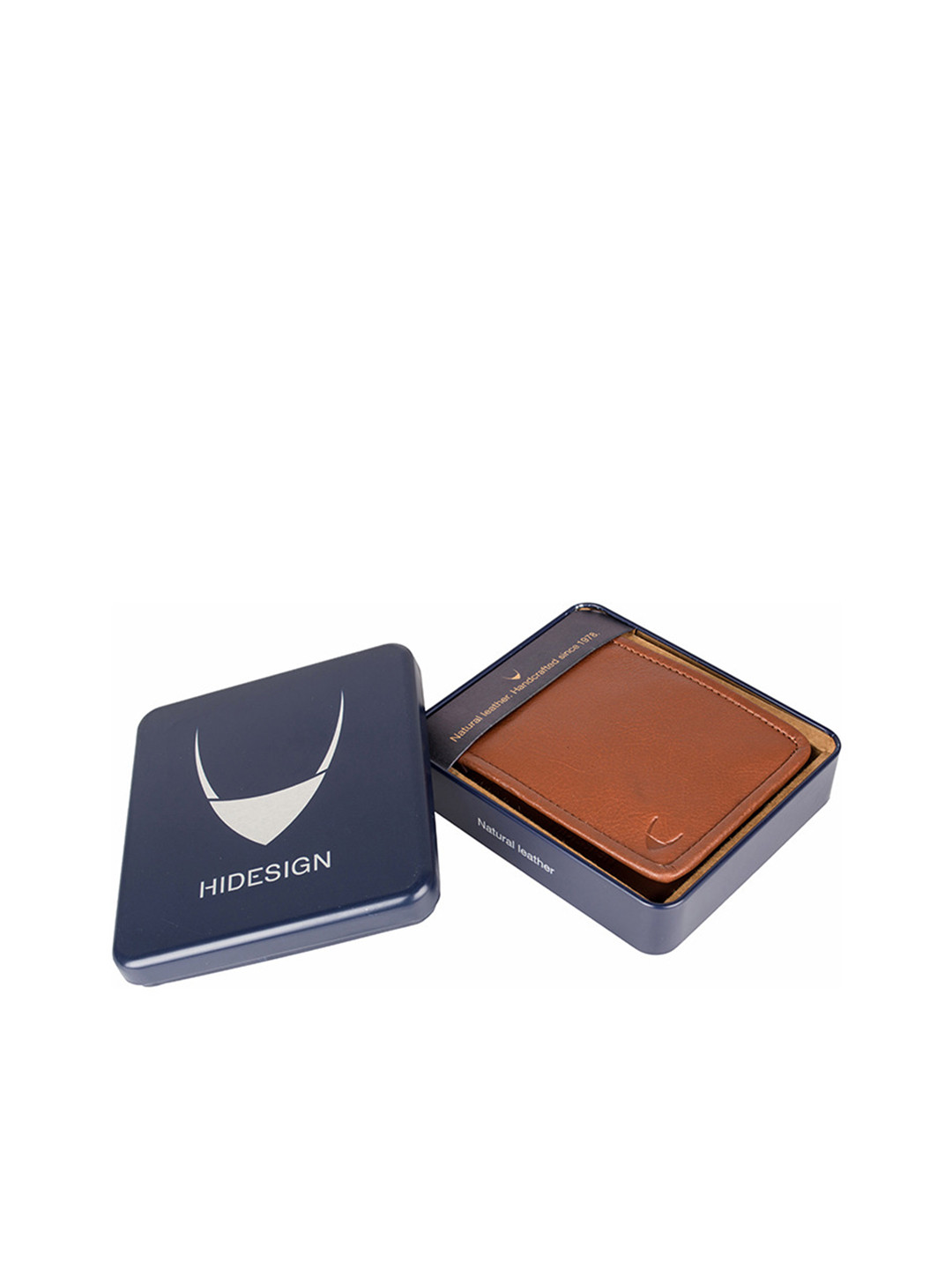 

Hidesign Men Tan Brown Textured Two Fold Leather Wallet