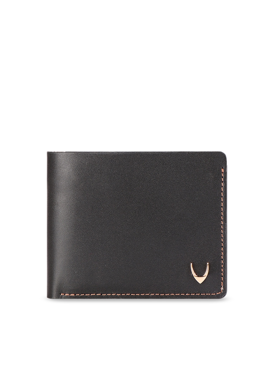 

Hidesign Men Black Solid Leather Two Fold Wallet