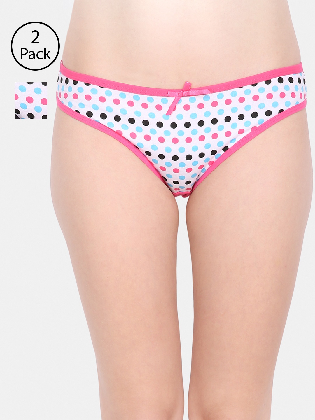 

Ms.Lingies Women Pack of 2 Assorted Basic Briefs MSP008, Black