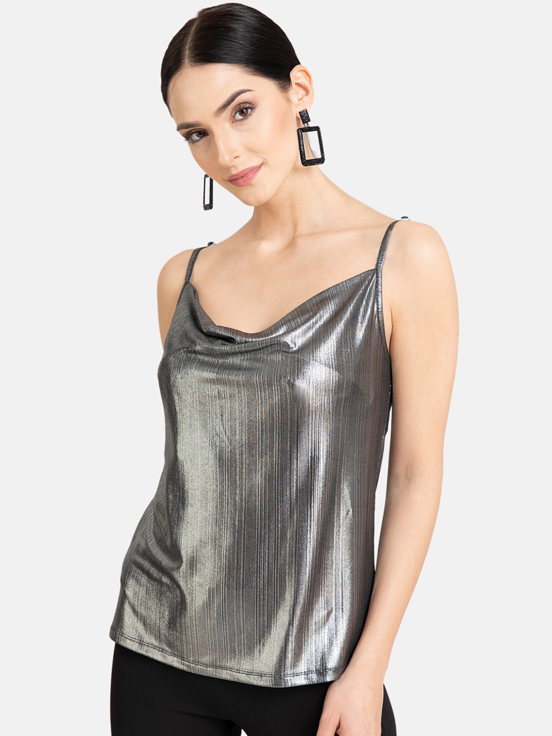 

Kazo Women Grey Solid Top
