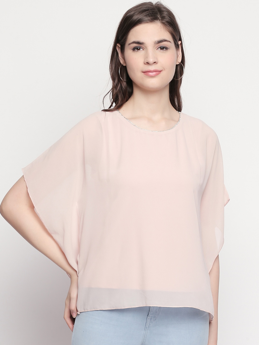 

Forever Glam by Pantaloons Women Pink Embellished Top