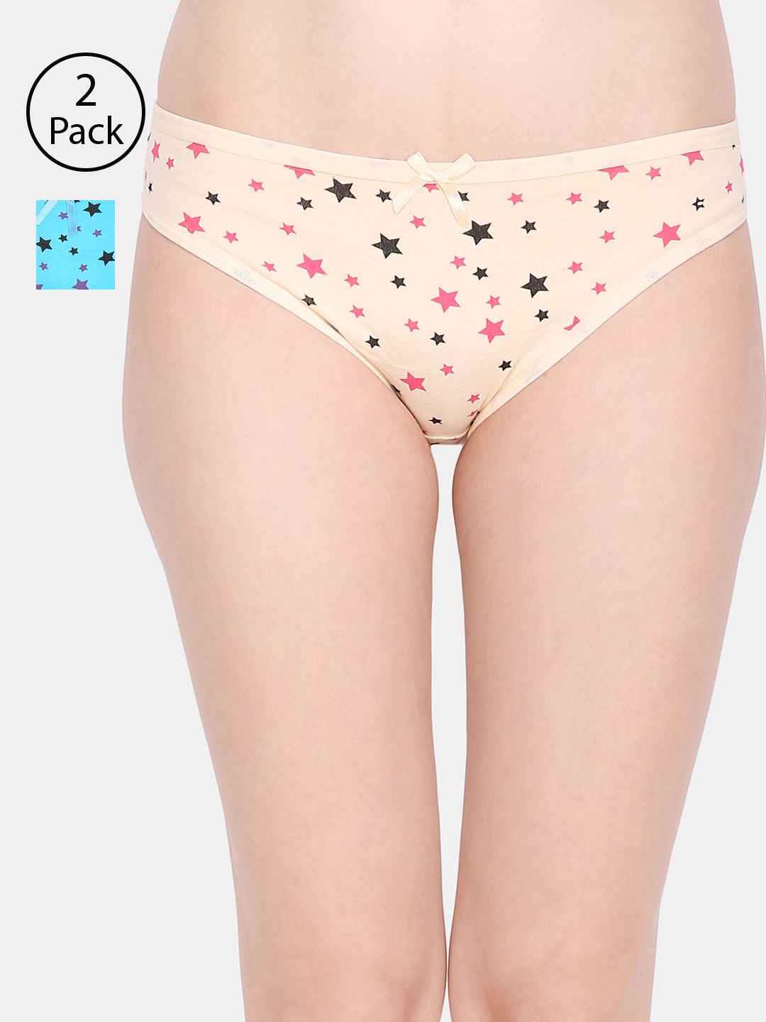 

Ms.Lingies Women Pack of 2 Assorted Basic Briefs MSP012, Blue