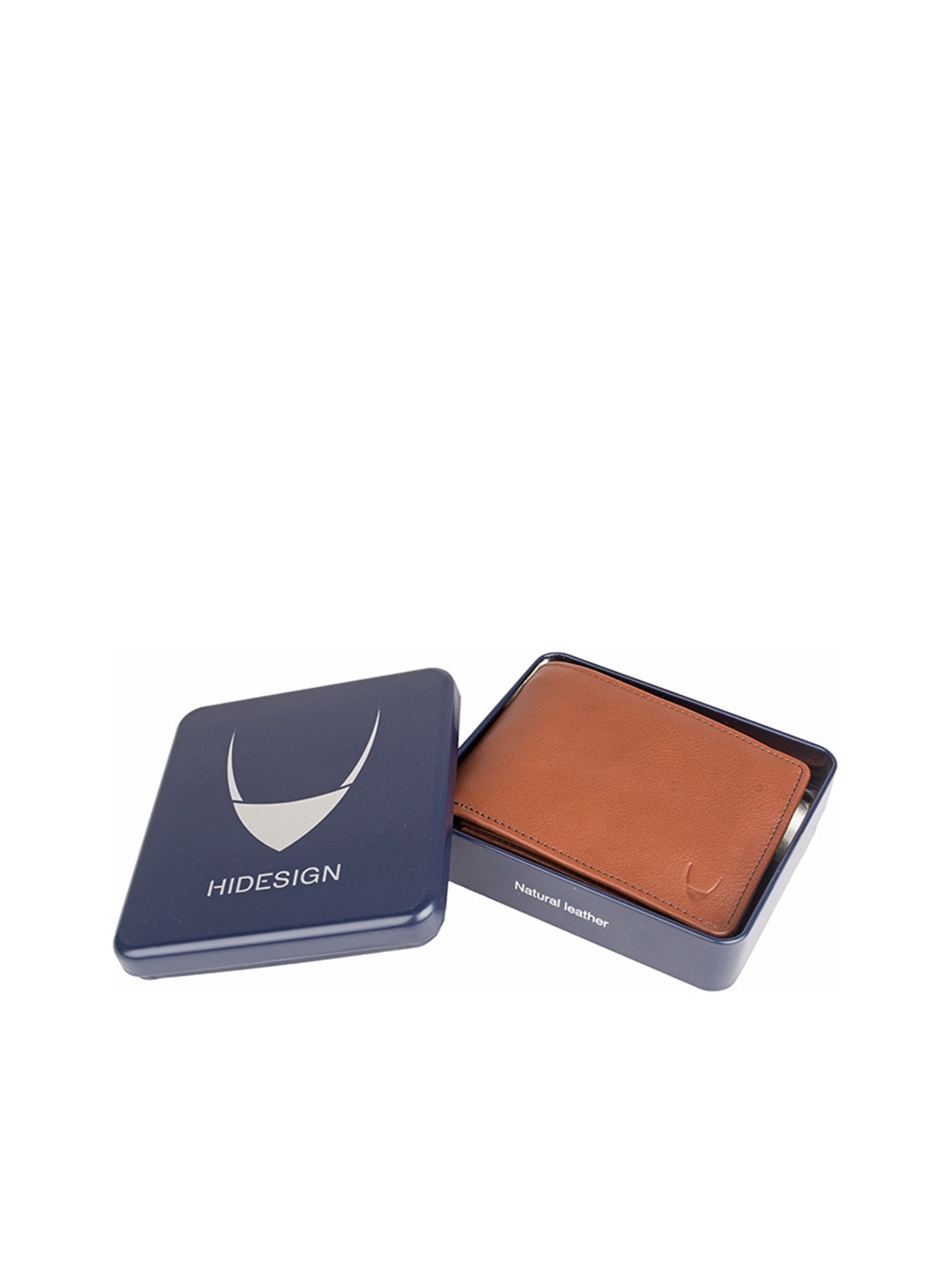 

Hidesign Men Tan Brown Solid Two Fold Leather RFID Protected Wallet
