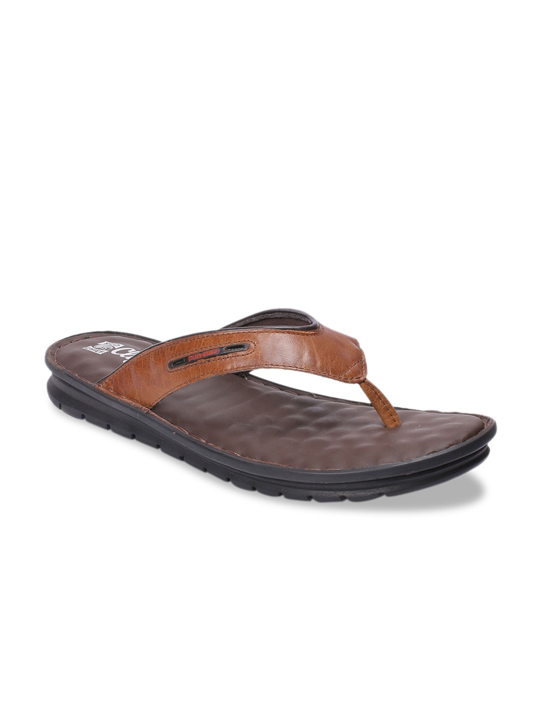 

Red Chief Men Brown Leather Comfort Sandals
