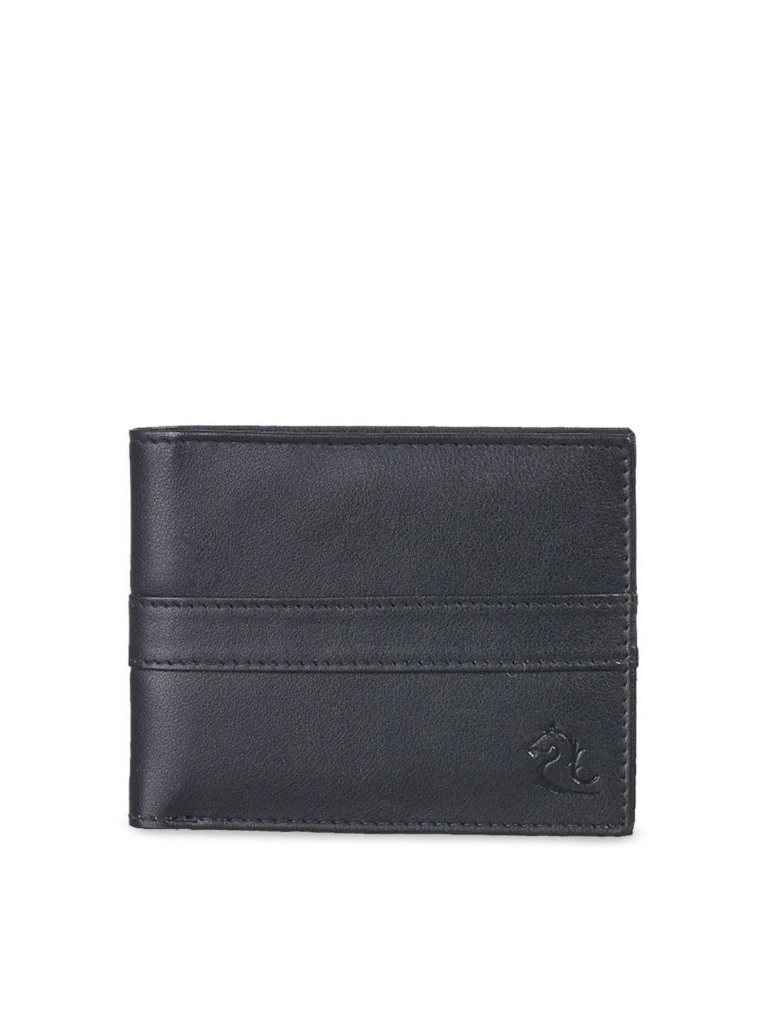 Kara Men Black Solid Two Fold Wallet