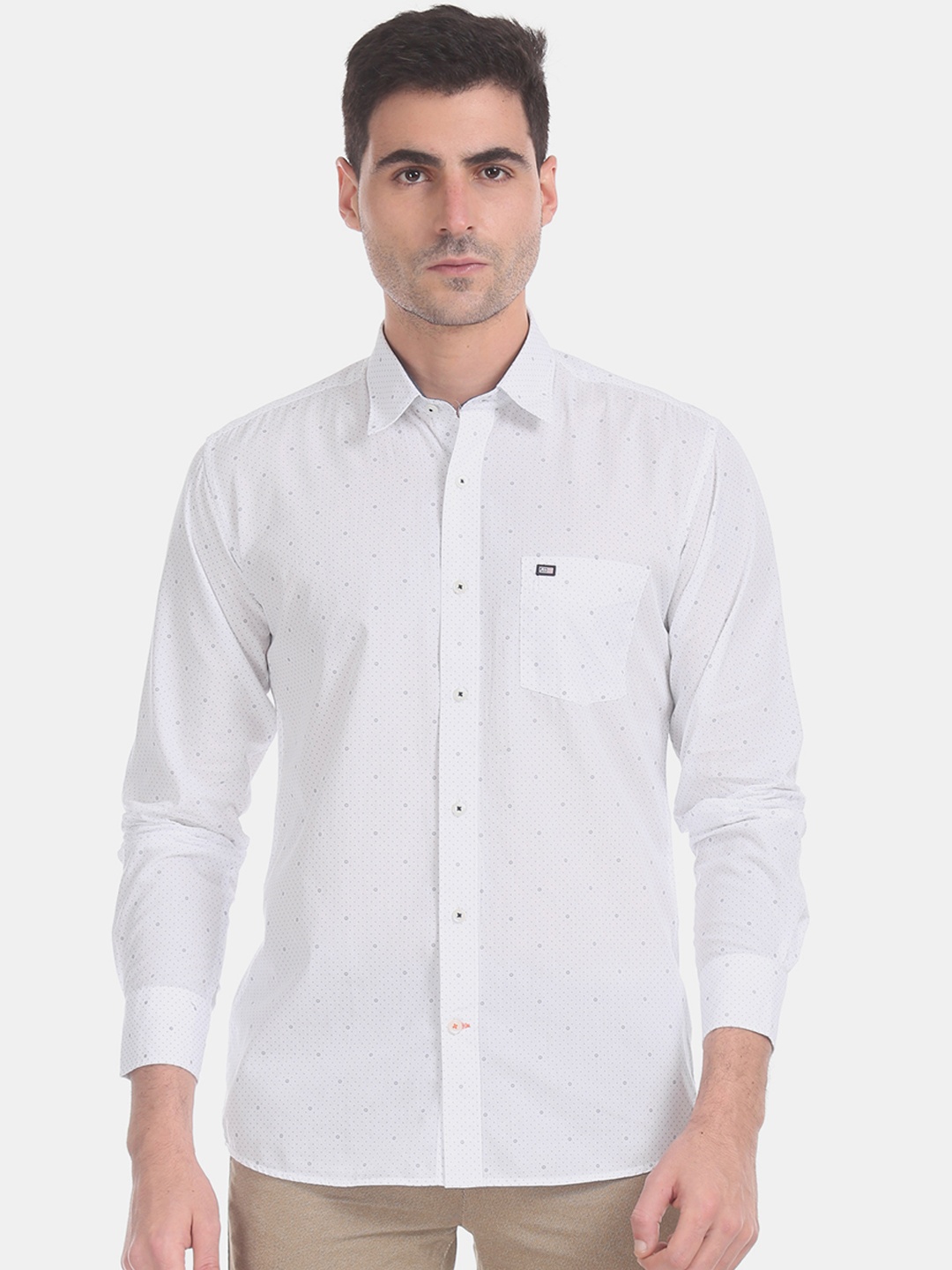

Arrow Sport Men White & Grey Regular Fit Printed Casual Shirt