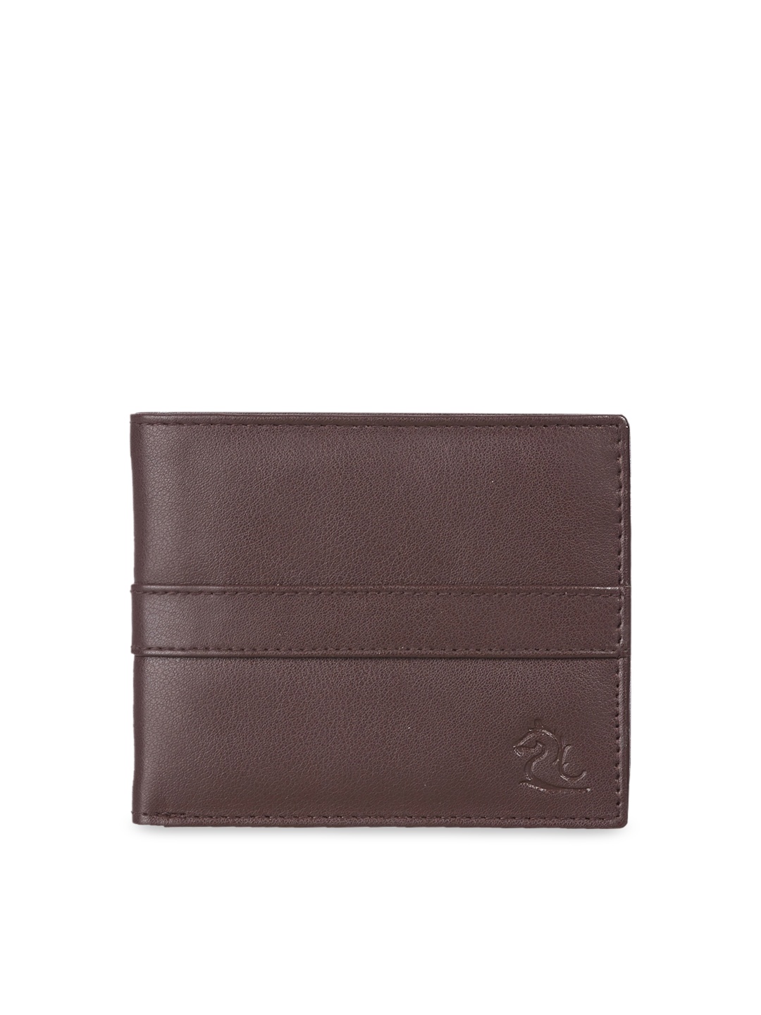 Kara Men Coffee Brown Solid Two Fold Wallet