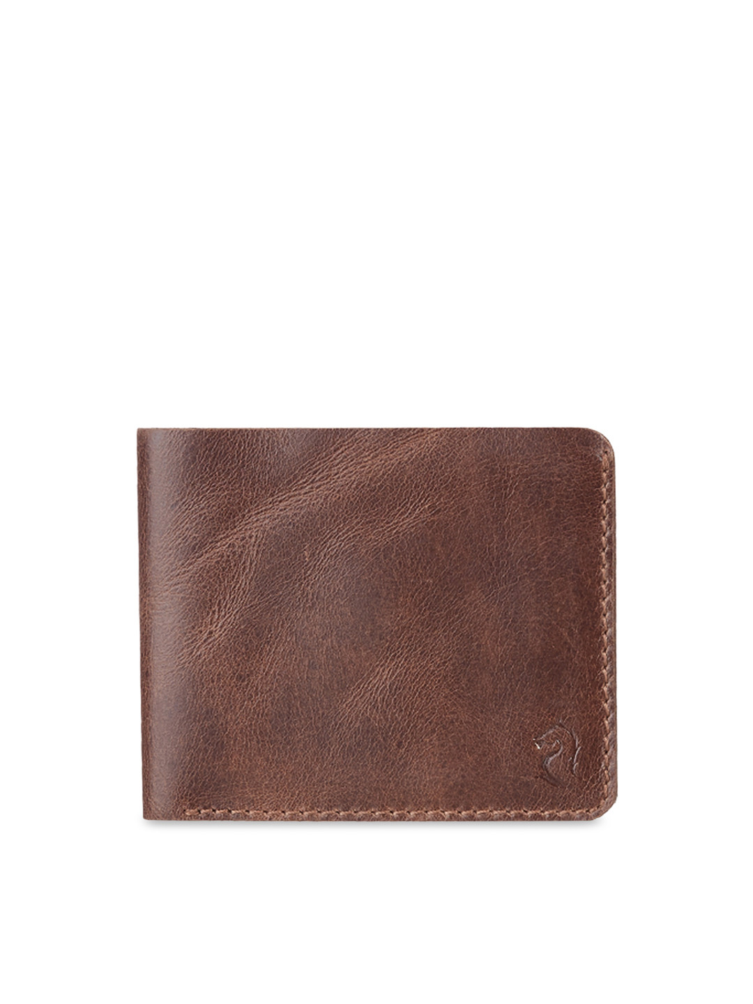 

Kara Men Brown Leather Solid Two Fold Wallet
