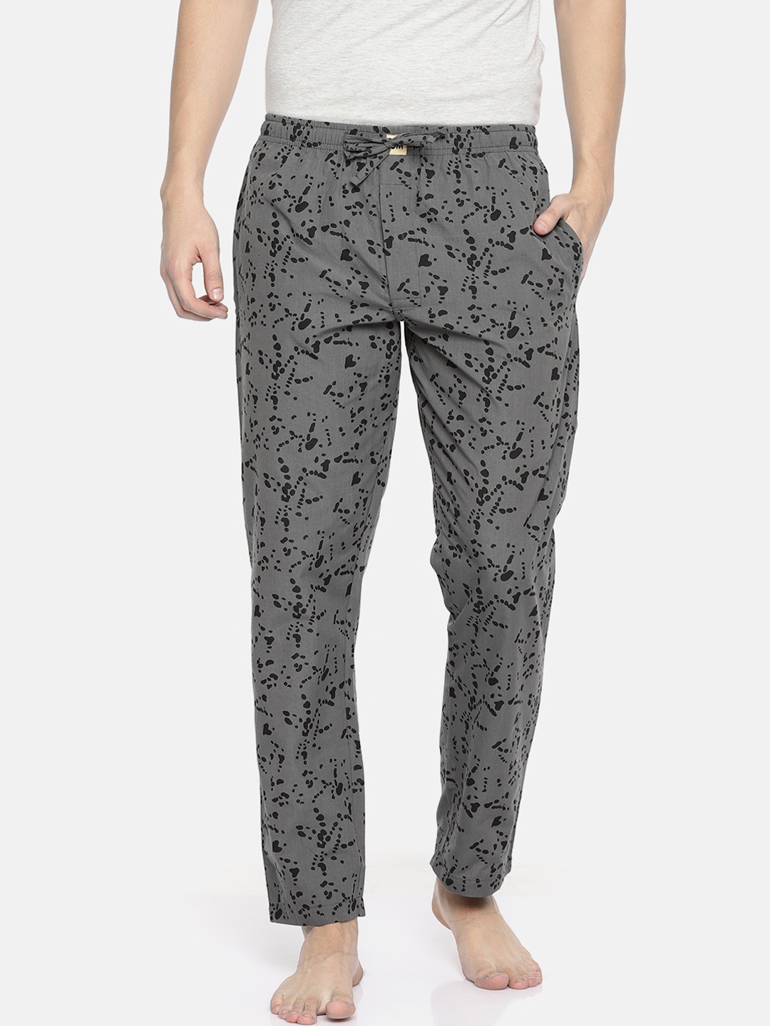 

Urban Dog Men Grey Printed Lounge Pants