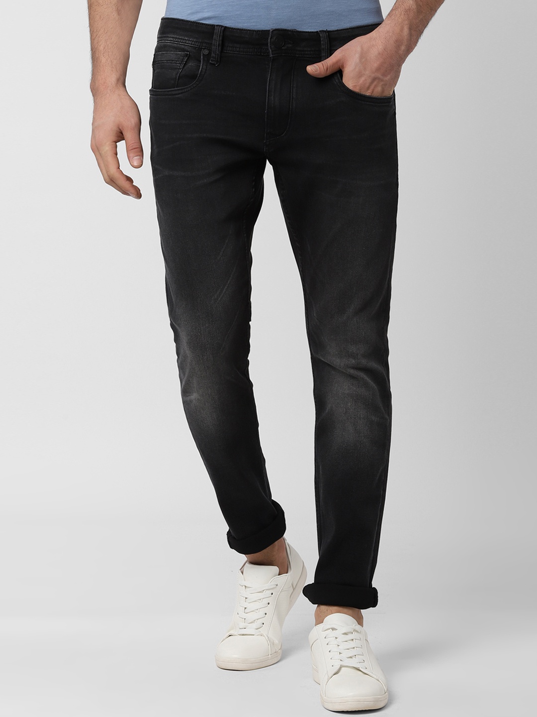 

Peter England Casuals Men Black Skinny Fit Mid-Rise Clean Look Stretchable Jeans