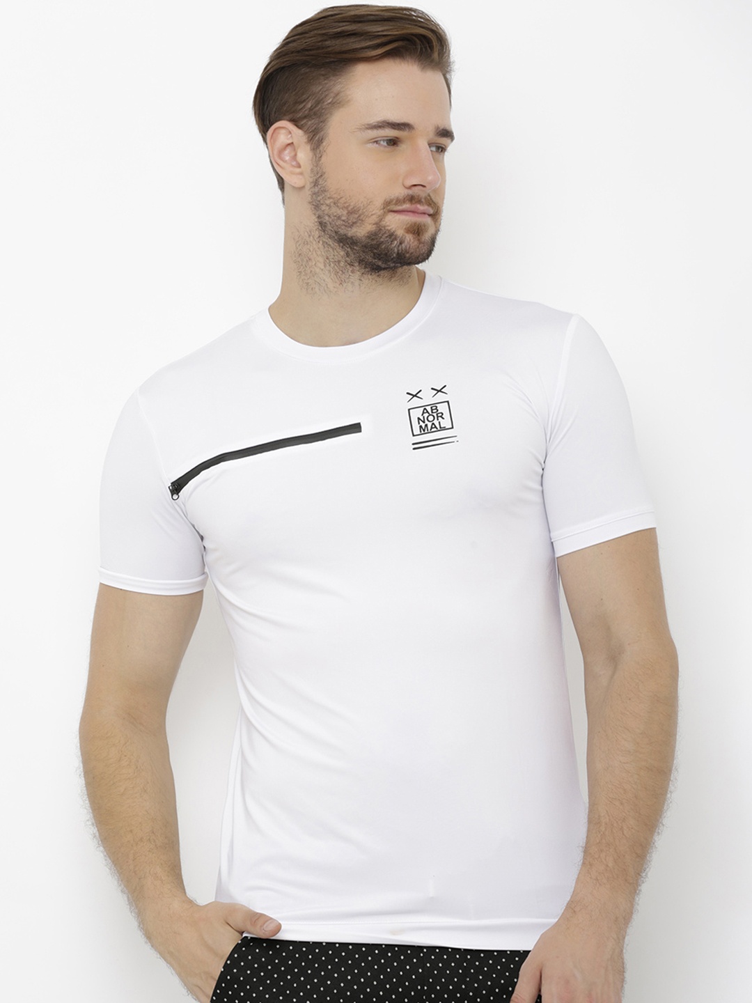 

Rex Straut Jeans Men White Printed Round Neck T-shirt