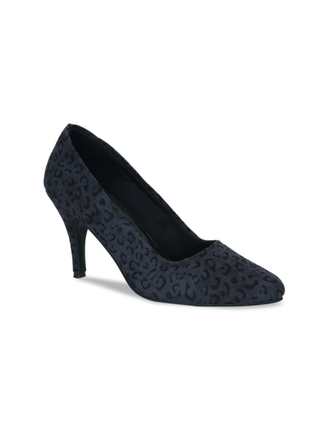 

Get Glamr Women Blue & Black Printed Pumps