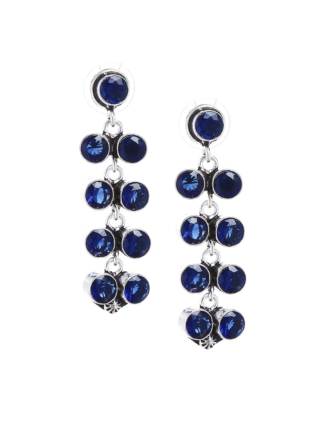 

Bamboo Tree Jewels Navy Blue Handcrafted Contemporary Drop Earrings