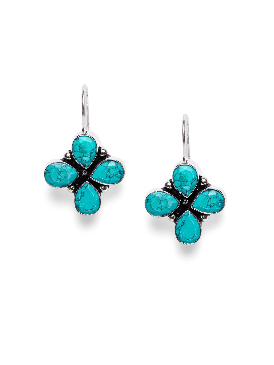 Bamboo Tree Jewels Green Floral Drop Earrings