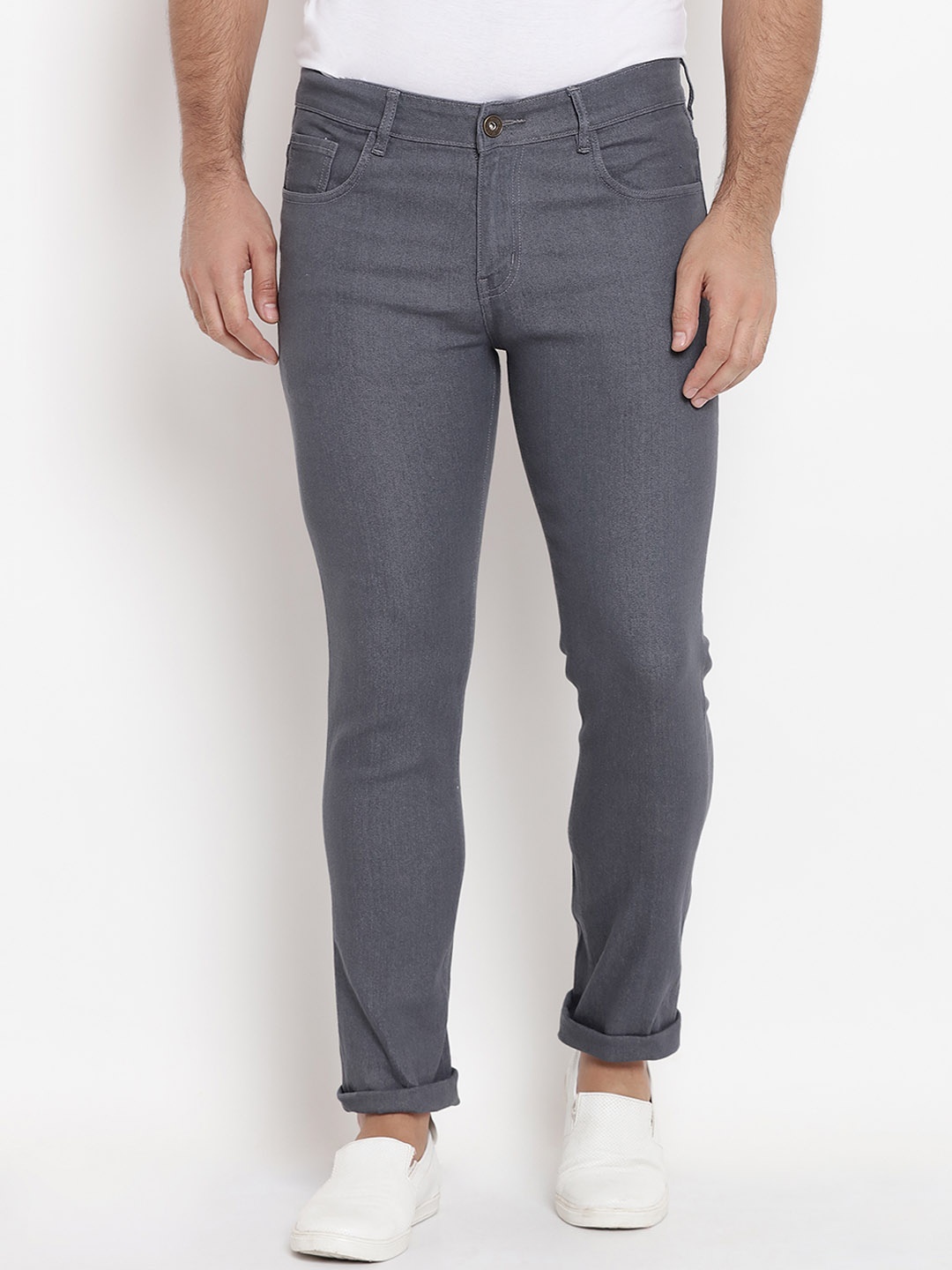 

Dais Men Grey Skinny Fit Mid-Rise Clean Look Stretchable Jeans