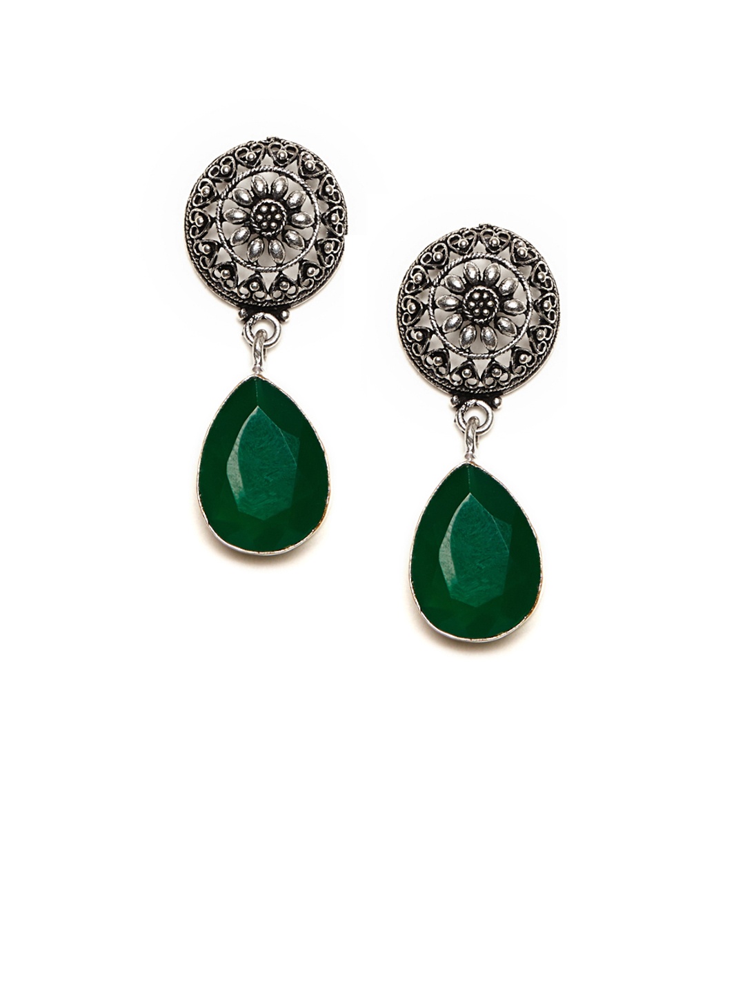 

Bamboo Tree Jewels Green Contemporary Drop Earrings