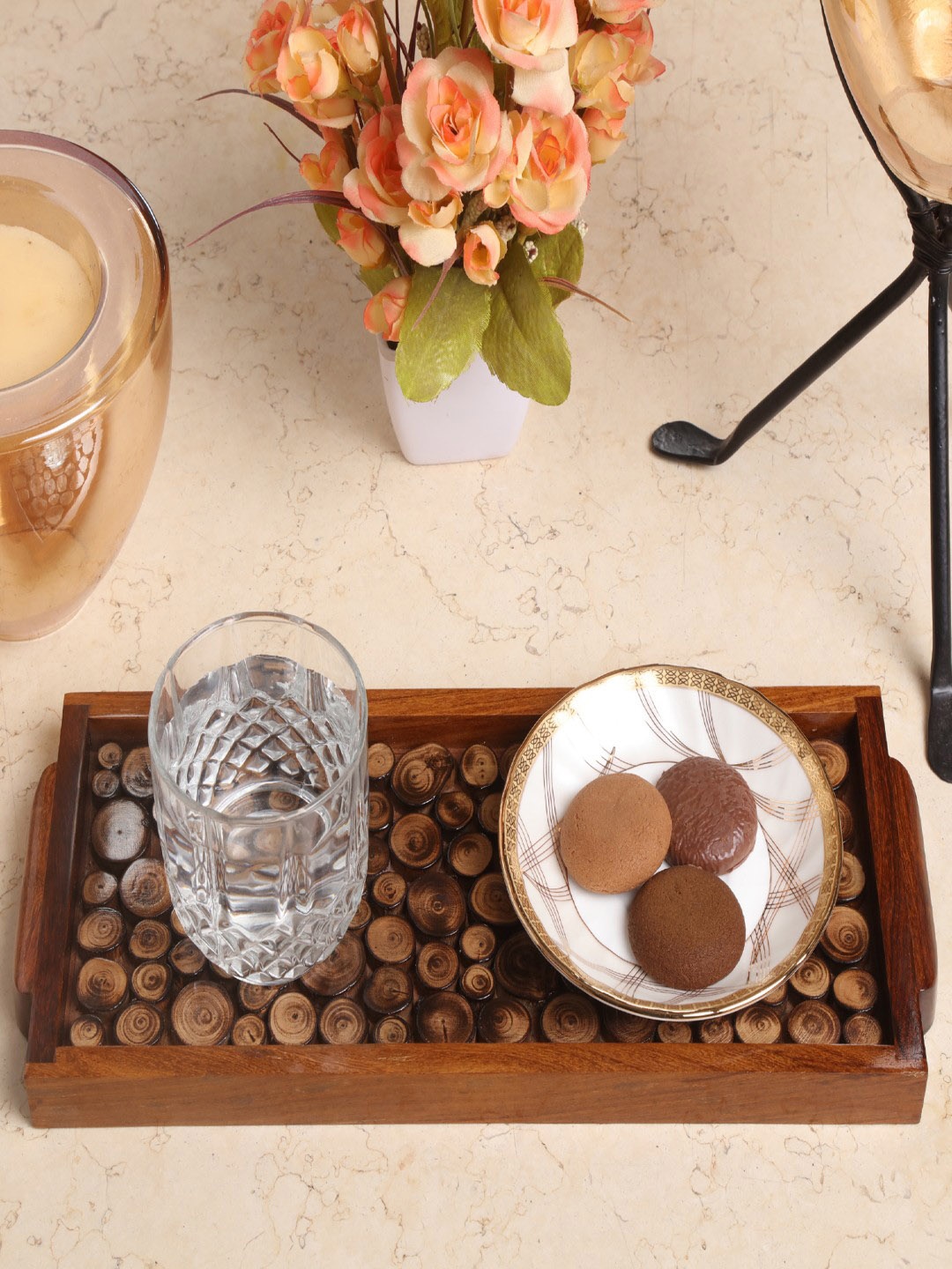 

Unravel India Mango Wood Serving Tray, Brown