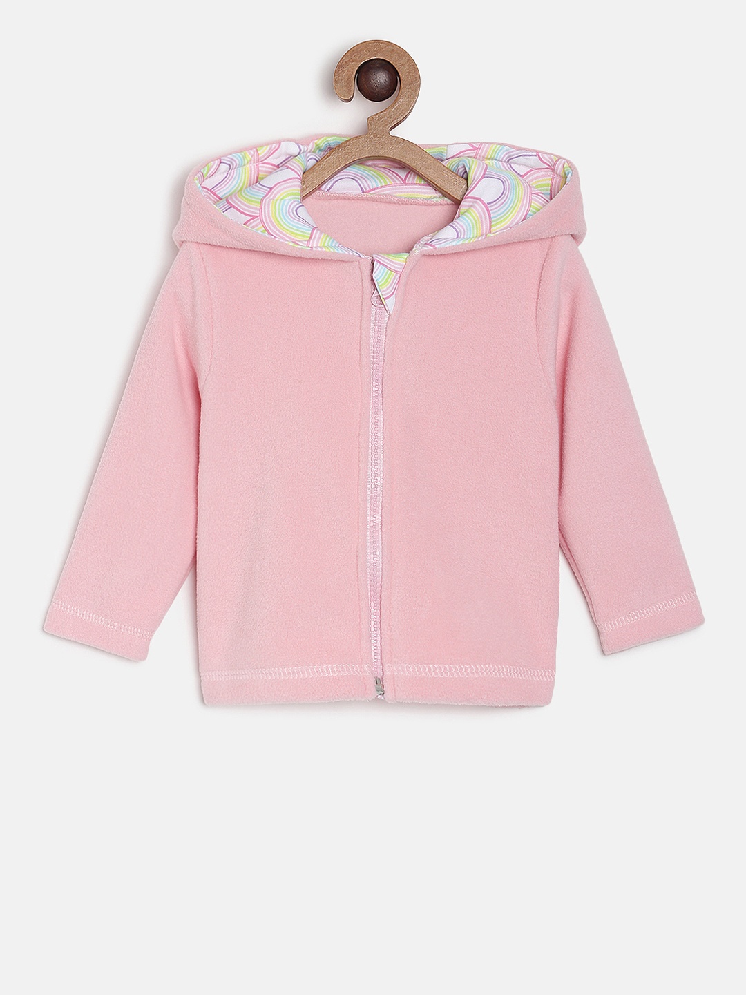 

MINI KLUB Girls Pink Solid Padded Jacket