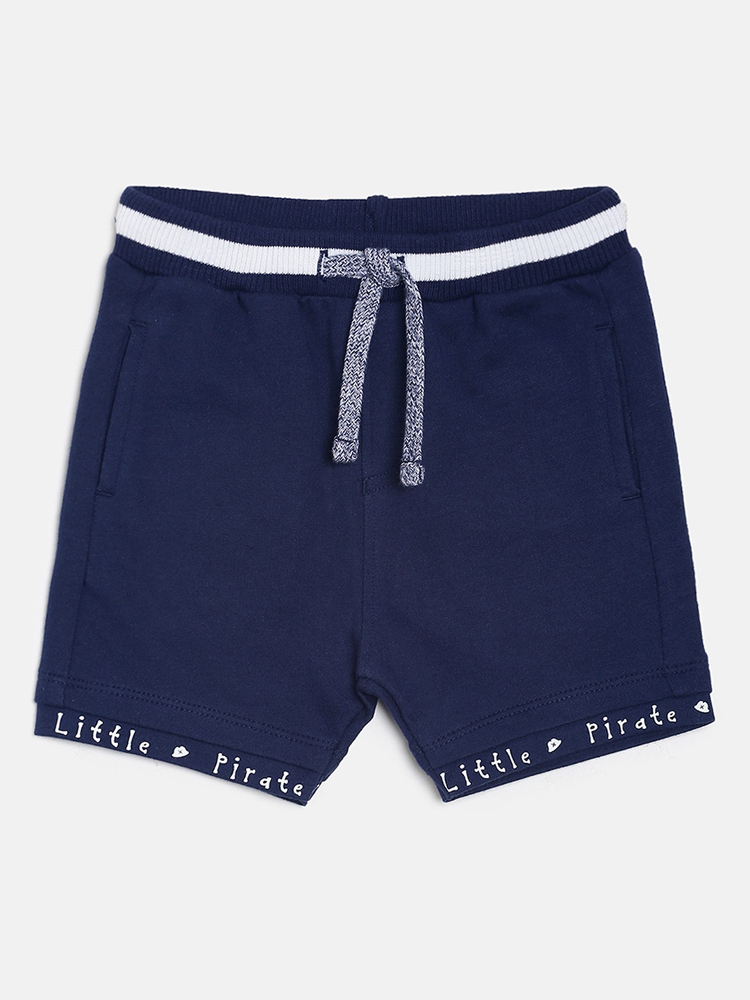 

MINI KLUB Boys Navy Blue Printed Regular Fit Regular Shorts