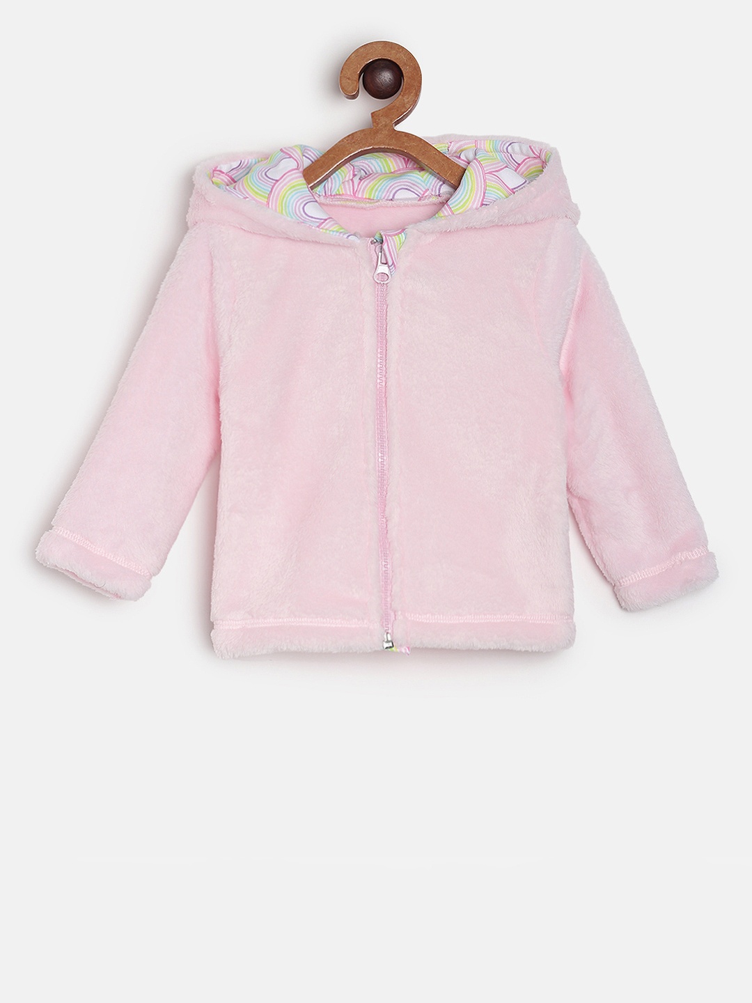 

MINI KLUB Girls Pink Solid Padded Jacket