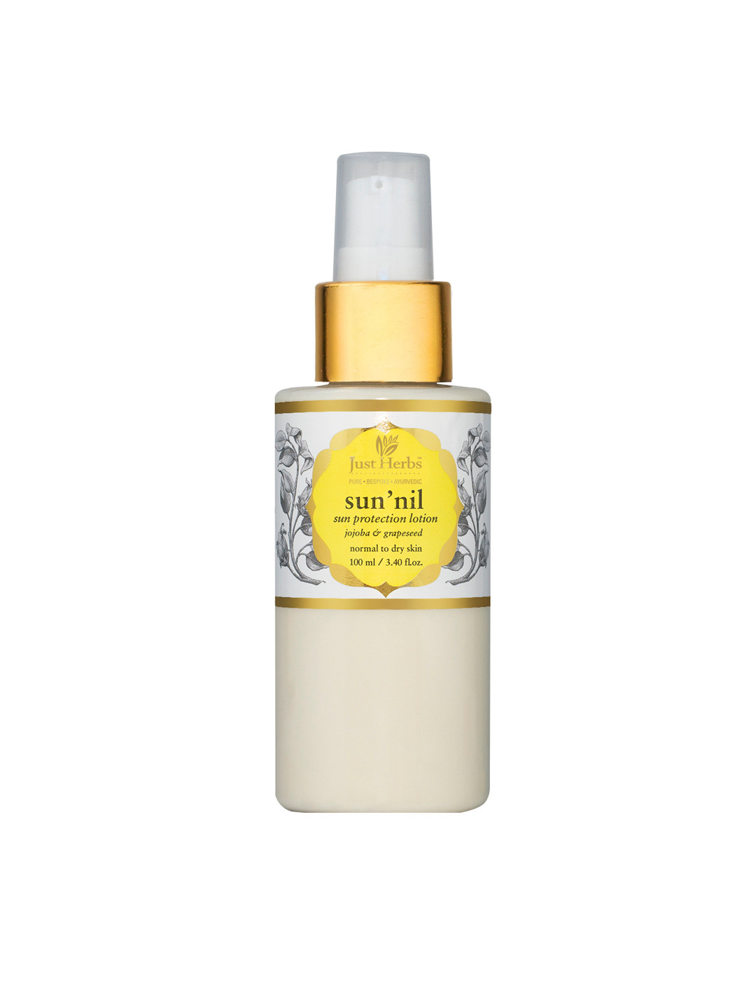 

Just Herbs Unisex Sunnil Jojoba Moisturising Sunscreen Lotion 100 ml, Yellow