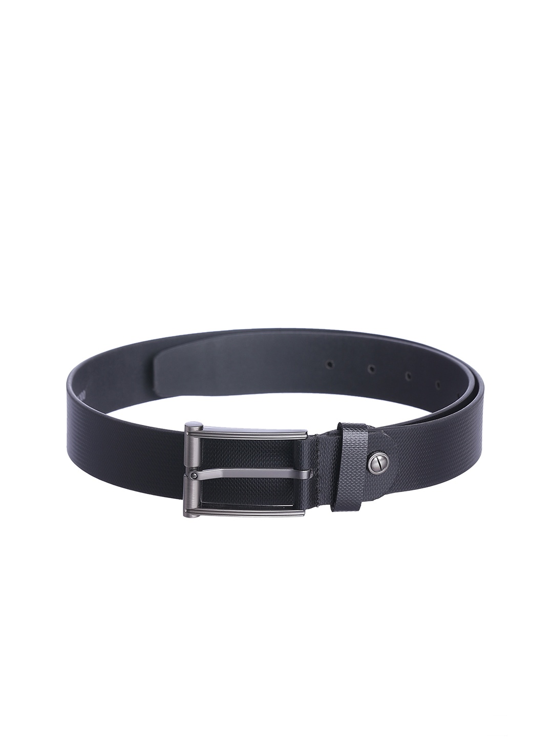 

Kara Men Black Textured Leather Belt