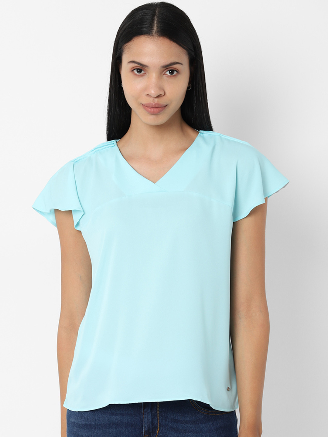 

Allen Solly Woman Women Blue Solid Top