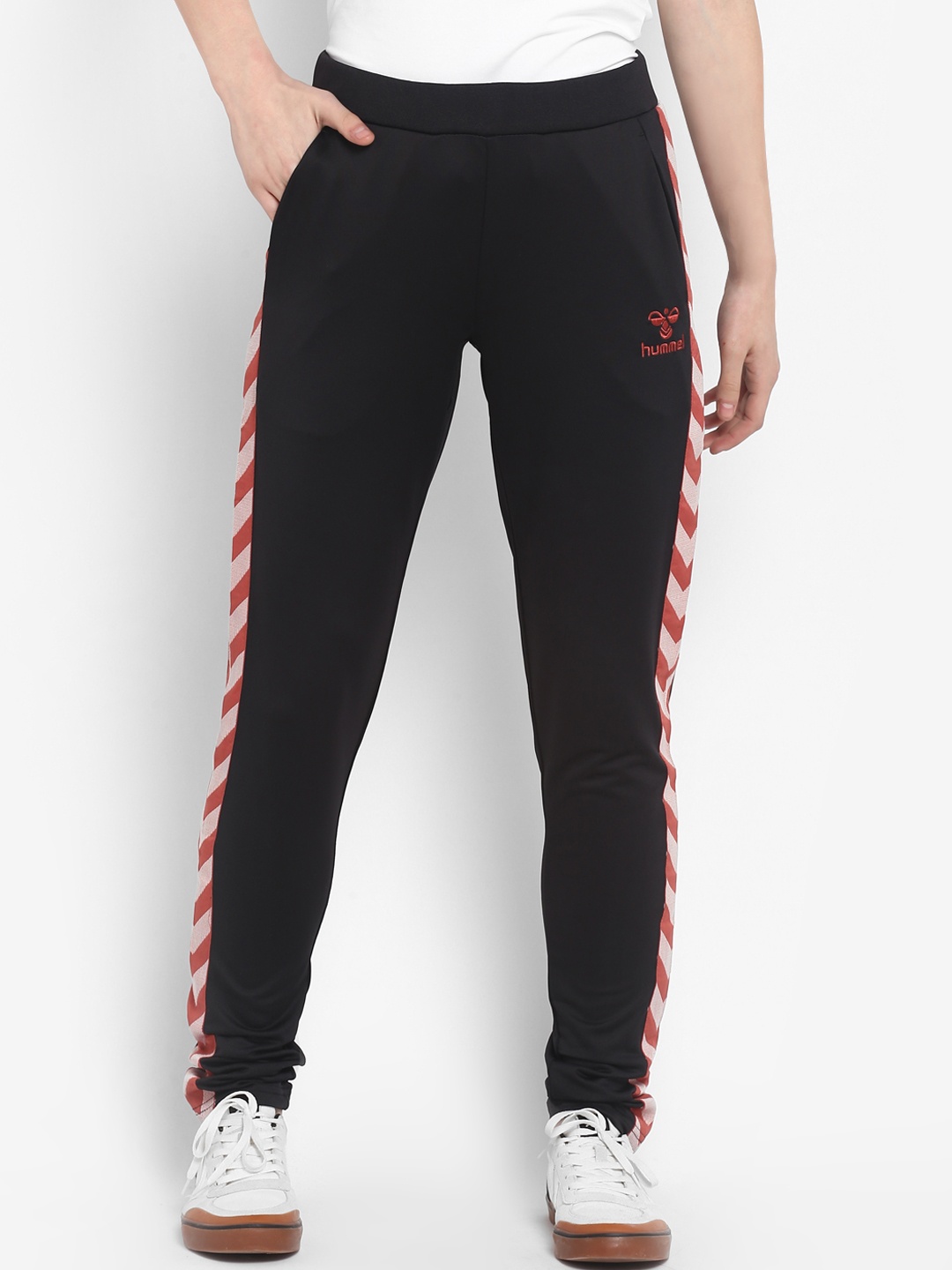 

hummel Women Black Solid Track Pants