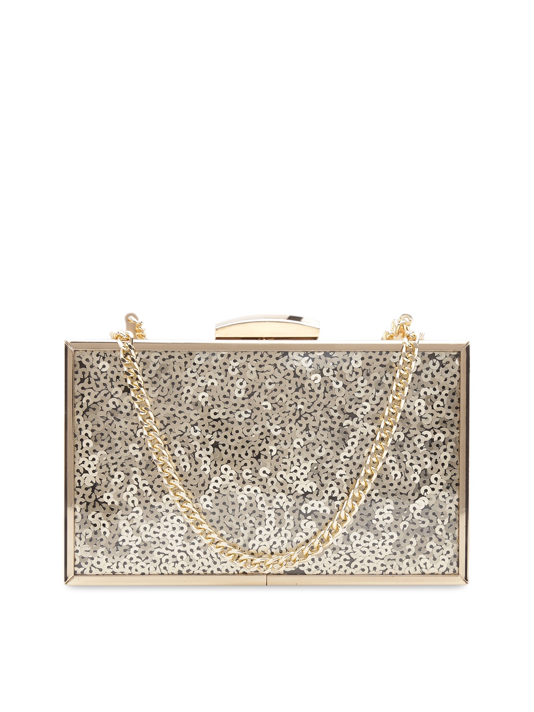 

Vdesi Gold-Toned Solid Embellished Clutch