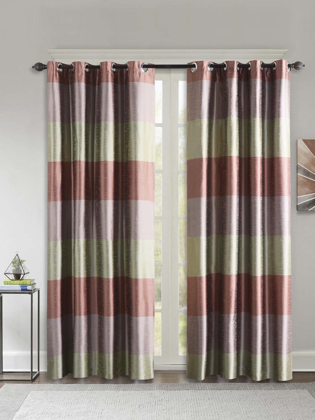 

Deco Window Rose Gold-Coloured & Pink Set of 2 Black Out Door Curtains